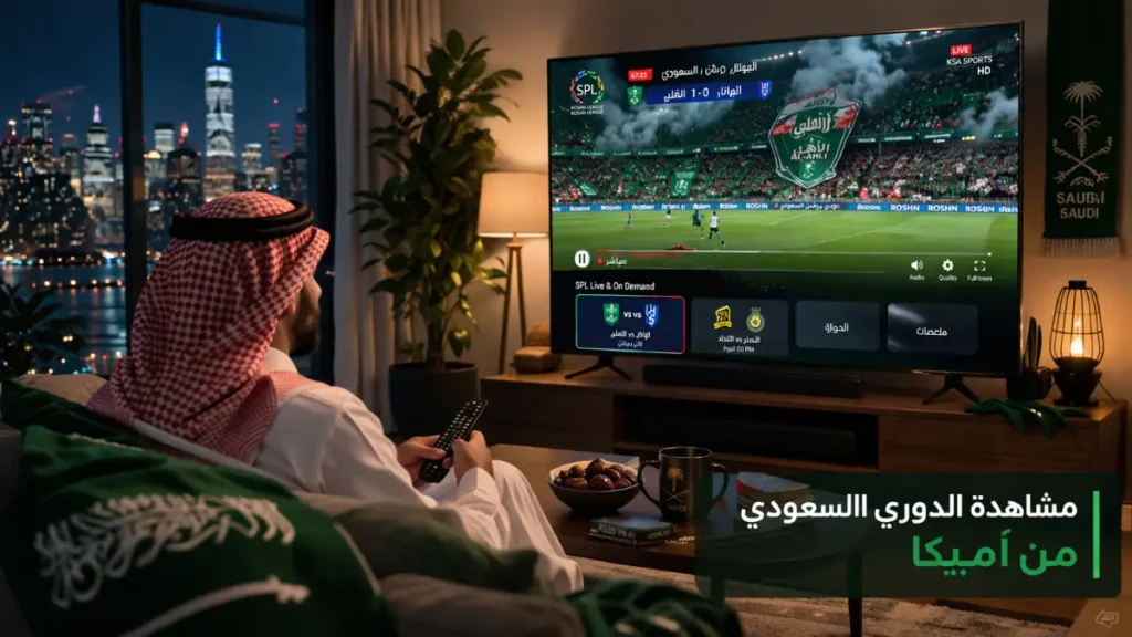 مشاهدة الدوري السعودي من أمريكا